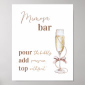 Brunch en Bubbly Mimosa Bar Sign 8x10 Poster (Voorkant)