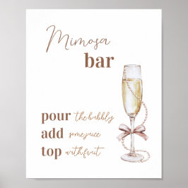 Brunch en Bubbly Mimosa Bar Sign 8x10 Poster