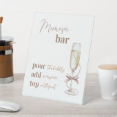Brunch en Bubbly Mimosa Bar Sign 8x10 Reclamebord Met Voetstuk (Insitu)