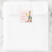 Brunch en Bubbly Mimosa Champagne Verjaardagsbrunc Vierkante Sticker (Tas)