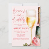 Brunch en Bubbly Mimosa Champagne Vrijgezellenfees Kaart (Voorkant)