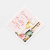 Brunch en Bubbly Mimosa Champagne Vrijgezellenfees Servet (Hoek)