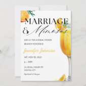 Brunch en Bubbly Mimosa Vrijgezellenfeest Kaart (Voorkant)