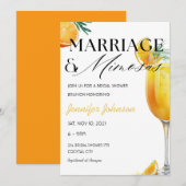 Brunch en Bubbly Mimosa Vrijgezellenfeest Kaart (Voorkant / Achterkant)