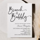 Brunch en Bubbly Minimale Verjaardag Brunch Party Kaart<br><div class="desc">Dit is een Brunch en Bubbly Modern Minimalist Birthday Brunch Party Uitnodiging!</div>