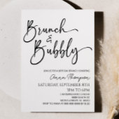 Brunch en Bubbly Minimale Verjaardag Brunch Party Kaart