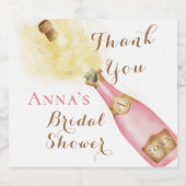 Brunch en Bubbly Mousserende Wijn gouden Bruids Sh Sparkling Wijnetiket (Enkel label)