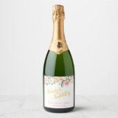 Brunch en Bubbly Mousserende Wijn Label - Gouden T Sparkling Wijnetiket (Voorkant)
