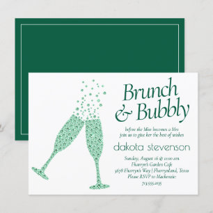 Brunch en Bubbly   Opvallende groene champagne Kaart