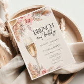 Brunch en Bubbly Pampas Grass Vrijgezellenfeest Kaart