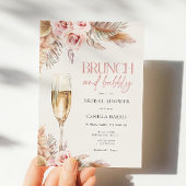 Brunch en Bubbly Pampas Grass Vrijgezellenfeest Kaart