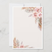 Brunch en Bubbly Pampas Grass Vrijgezellenfeest Kaart (Achterkant)