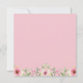 Brunch en Bubbly Pink Floral Vrijgezellenfeest Kaart (Achterkant)