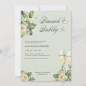 Brunch en Bubbly Rozen Champagne Vrijgezellenfeest Kaart (Voorkant)