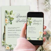 Brunch en Bubbly Rozen Champagne Vrijgezellenfeest Kaart