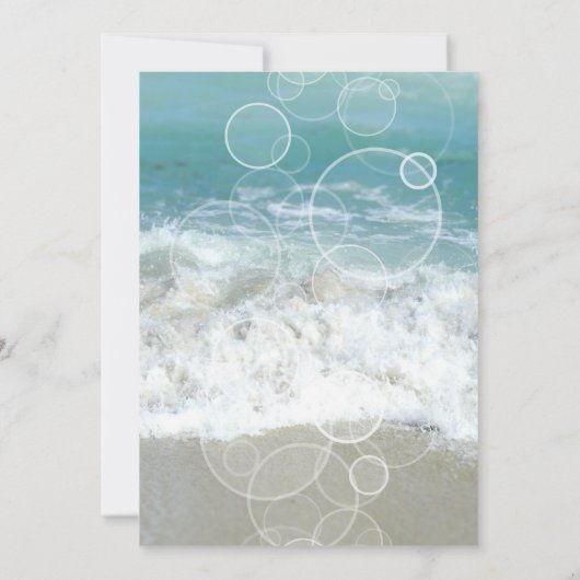 Brunch en Bubbly Sand Hearts Beach Vrijgezellenfee Kaart (Achterkant)