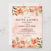 Brunch en Bubbly Sinaasappel Bloemen Vrijgezellenf Kaart (Voorkant)