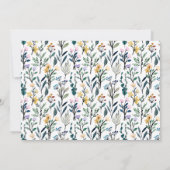 Brunch en Bubbly Spring Floral Vrijgezellenfeest Kaart (Achterkant)