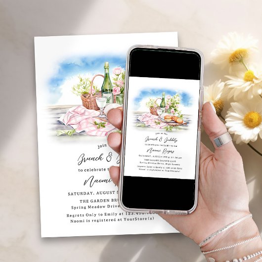 Brunch en Bubbly Summer Country Vrijgezellenfeest Kaart