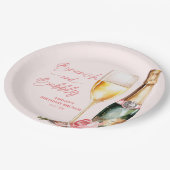 Brunch en Bubbly Verjaardag Brunch Welkomstbord Papieren Bordje (Gekanteld)