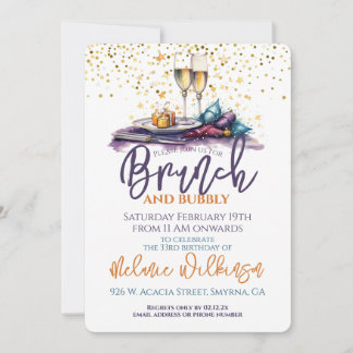 Brunch en Bubbly Verjaardagsfeest Kaart