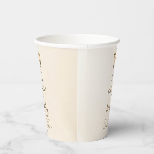 Brunch en Bubbly Verlovingsfeest Brunch Papieren Bekers (Rechts)