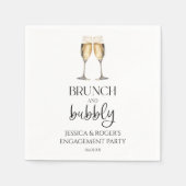 Brunch en Bubbly Verlovingsfeest Brunch Servet (Voorkant)