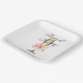 Brunch en Bubbly Vrijgezellenfeest 9" Square Papieren Bordje (Gebogen)