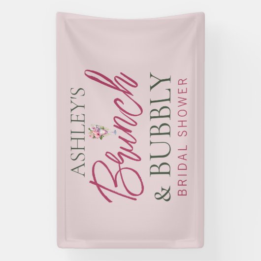 Brunch en Bubbly Vrijgezellenfeest Banner (Verticaal)