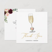 Brunch en Bubbly Vrijgezellenfeest bedankje Bedankkaart (Voorkant / Achterkant)