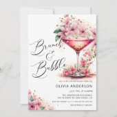 Brunch en Bubbly Vrijgezellenfeest Bloemen Kaart (Voorkant)