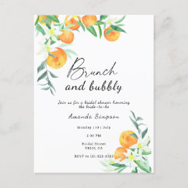 Brunch en bubbly vrijgezellenfeest briefkaart