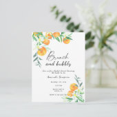 Brunch en bubbly vrijgezellenfeest briefkaart (Staand voorkant)