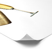 Brunch en Bubbly Vrijgezellenfeest Champagne Welko Poster (Hoek)