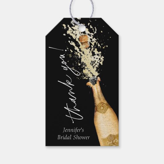 Brunch en Bubbly Vrijgezellenfeest Gift Label Cadeaulabel (Voorkant)