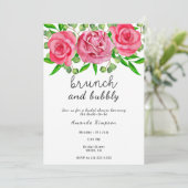 Brunch en bubbly vrijgezellenfeest kaart (Staand voorkant)