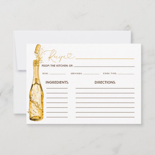 Brunch en Bubbly Vrijgezellenfeest Recept Kaart (Voorkant)