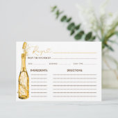 Brunch en Bubbly Vrijgezellenfeest Recept Kaart (Staand voorkant)