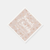 Brunch en Bubbly Vrijgezellenfeest Roos Gouden Con Servet (Hoek)