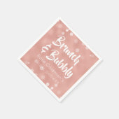 Brunch en Bubbly Vrijgezellenfeest Roze Rose Goud Servetten (Hoek)