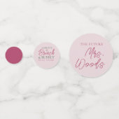 Brunch en Bubbly Vrijgezellenfeest Tafel Confetti (Voorkanten)