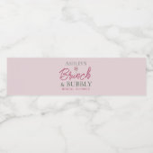 Brunch en Bubbly Vrijgezellenfeest Waterflesetiket Waterfles Etiket (Enkel label)