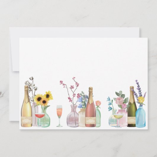 Brunch en Bubbly | Wildbloemen en champagne Kaart (Achterkant)