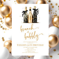 Brunch en Bubbly Zwart Goud Verjaardag Brunch Part