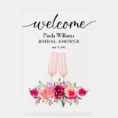 Brunch en Bubby Floral Vrijgezellenfeest Acryl Bord (Voorkant)