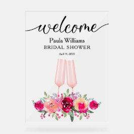 Brunch en Bubby Floral Vrijgezellenfeest Acryl Bord