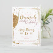 Brunch en Bubely glittered met 2 gestreepte backgr Kaart (Staand voorkant)