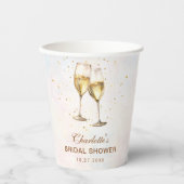 Brunch en Mousserende Champagne Bruiloftsborrel Papieren Bekers (Voorkant)