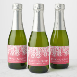 Brunch en Mousserende Roze Mini Mousserende Wijnla Sparkling Wijnetiket