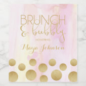 Brunch- en mousserende wijnlabels wijn etiket (Enkel label)